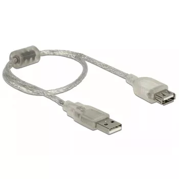 USB-kabel DeLOCK 82244 USB 2.0 0,3 m transparant