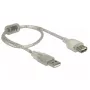 USB-kabel DeLOCK 82244 USB 2.0 0,3 m transparant