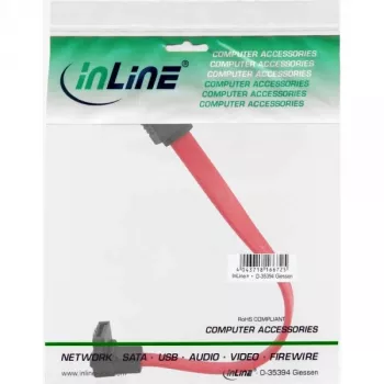 InLine SATA-kabel voor 150/300/600 S-ATA-aansluitingen, haaks met vergrendelingsnokken, 90°, 0,15 m