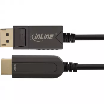 InLine DisplayPort naar HDMI AOC converterkabel, 4K/60Hz, zwart, 50m