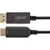 InLine DisplayPort naar HDMI AOC converterkabel, 4K/60Hz, zwart, 25m