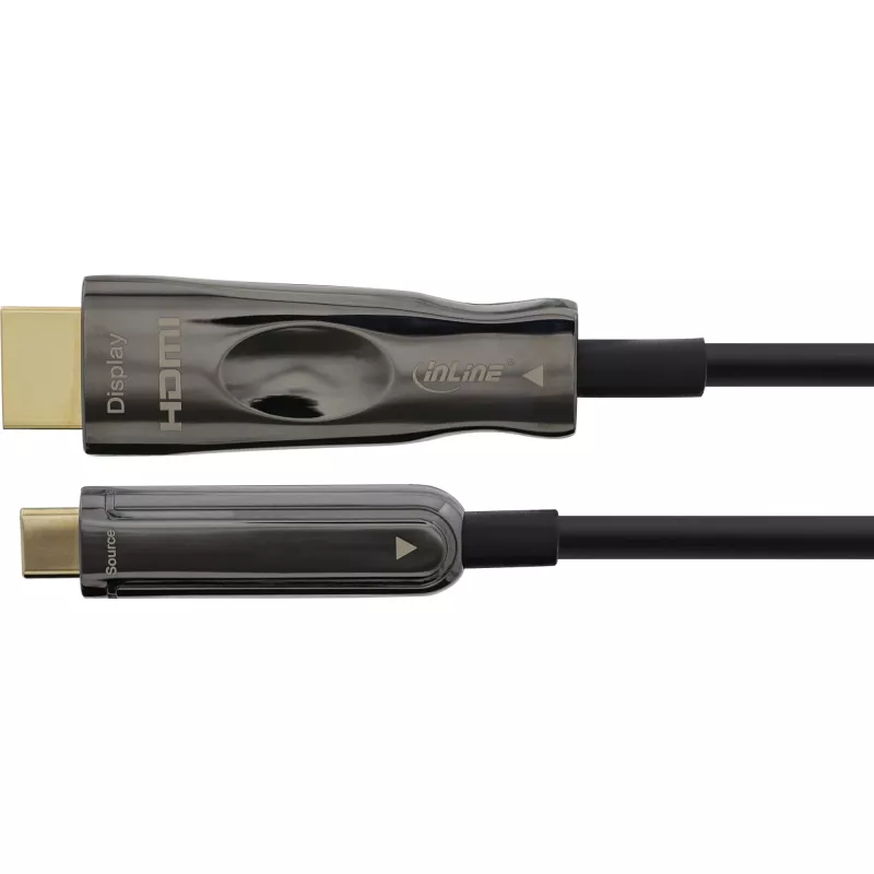 InLine USB Display AOC kabel, USB-C stekker naar HDMI stekker (DP Alt Mode), 25 m