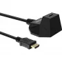 InLine HDMI Station, HS HDMI-kabel met Ethernet, M/F, zwart, vergulde contacten, 1m