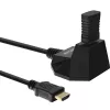 InLine HDMI Station, HS HDMI-kabel met Ethernet, M/F, zwart, vergulde contacten, 1m