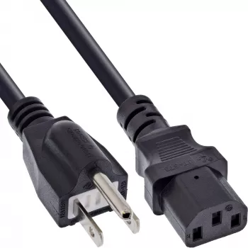 InLine netkabel, Japan-stekker naar IEC, zwart, 5 m