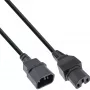 InLine stroomkabel verlengstuk, hittebestendige stekker IEC-C15/IEC-C14 recht, 5 m