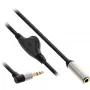 InLine slanke audiokabel 3,5 mm M haaks / F, met volumeregelaar 0,25 m