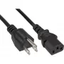 InLine stroomkabel VS-stekker / 3-polige IEC C13 stekker, 18 AWG, 5 m
