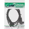 InLine stroomkabel, eurostekker / Euro8 haaks, zwart, 5 m