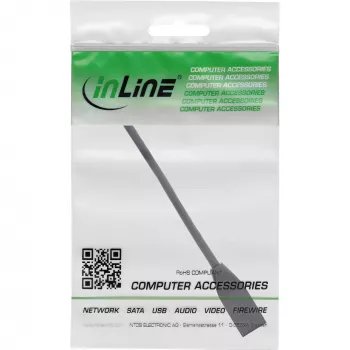 InLine RJ45-interfacebescherming Cat.6A S/FTP, RJ45 M/F, zwart, 0,2m