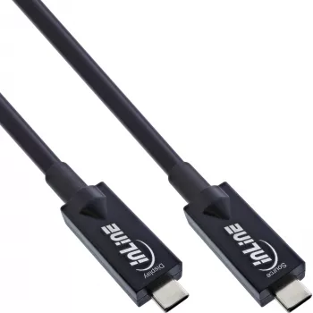 InLine USB 3.2 Gen.2 AOC-kabel USB-C stekker/stekker 7,5m 10 Gbit/s