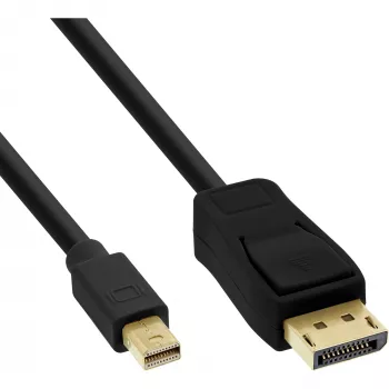 InLine Mini DisplayPort naar DisplayPort kabel, zwart, 0,5 m