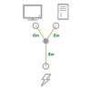 InLine stroom-Y-kabel type F 1x IEC-C14 naar 2x IEC-C13 5m