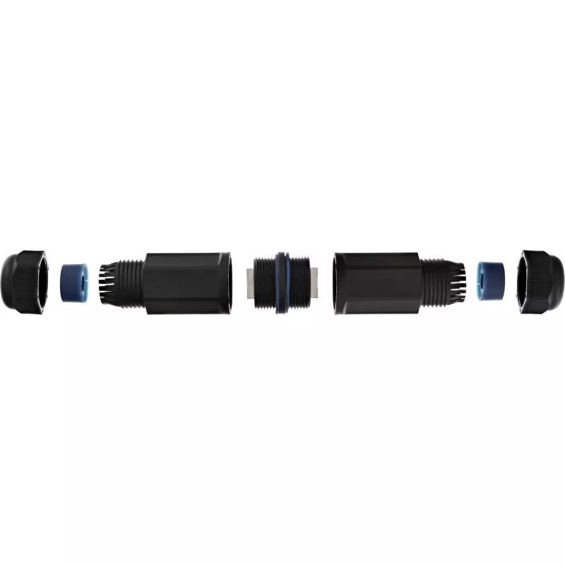 InLine Cat.6 koppeling, waterdicht IP67, 2x RJ45 F/F, 1:1