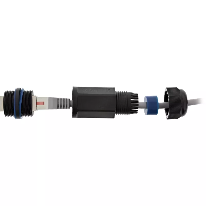 InLine Cat.6 koppeling, waterdicht IP67, 2x RJ45 F/F, 1:1