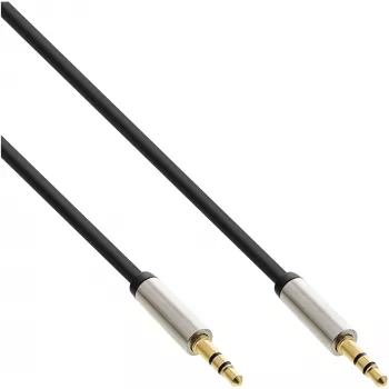 InLine slanke audiokabel 3,5-mm-stekker / 3,5-mm-stekker, stereo, 3 m