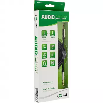 InLine slanke audiokabel 3,5 mm stekker / stekker, stereo, 2 m