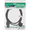 InLine netkabel, CEE7/7 haaks naar C15 recht, 3 x 1mm², zwart, 1m