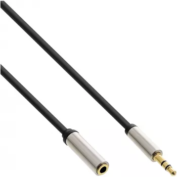 InLine slanke audiokabel 3,5 mm stekker / bus stereo 5 m