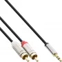 Audiokabel 3,5 mm stekker / 2x cinch-stekker 1 m InLine 99241