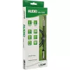 InLine slanke audiokabel 3,5 mm stekker / bus stereo 0,5 m, 3,5 mm, stekker, 3,5 mm, bus, 0,5 m, zwart