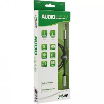 InLine slanke audiokabel 3,5 mm stekker / bus stereo 3 m