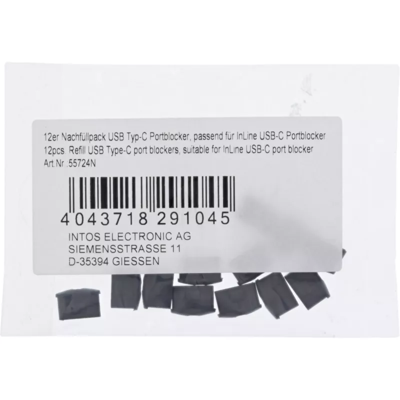 InLine 12 st. navulverpakking voor USB-C poortblokkeerder 55724