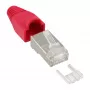 InLine crimpstekker RJ45 8P8C afgeschermd met invoerhulp en knikbescherming, rood