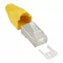 InLine crimpstekker RJ45 8P8C afgeschermd met invoerhulp en knikbescherming, geel