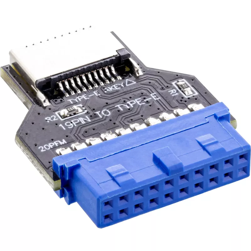 InLine USB 3.0 moederbord naar USB 3.2 Type-E Key-A adapter intern