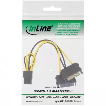 InLine netadapter 2x SATA / 6-pin voor PCIe-grafische kaart 26628B
