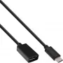InLine USB 3.2 Gen.1x2 adapterkabel, USB-C stekker / A bus, zwart, 0,15 m