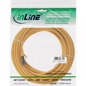 InLine patchkabel S/FTP PiMF Cat.6A halogeenvrij 500 MHz geel 7,5 m