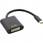 InLine Mini DisplayPort stekker / DVI-D 24+1 adapter bus aluminium zwart, 0,15 m