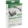 InLine Mini DisplayPort stekker / DVI-D 24+1 adapter bus aluminium zwart, 0,15 m
