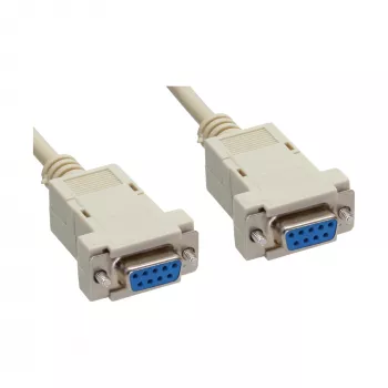 InLine nullmodemkabel DB9-bus/bus, geklipt, grijs, 2 m