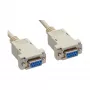InLine Nulmodemkabel, DB9 female/female, geclipt, beige, 2 m