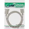 InLine Nulmodemkabel, DB9 female/female, geclipt, beige, 2 m