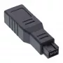 InLine FireWire 400 / 800 1394b adapter 6 naar 9 pin bus / stekker