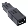 InLine FireWire 400 / 800 1394b adapter 6 naar 9 pin bus / stekker