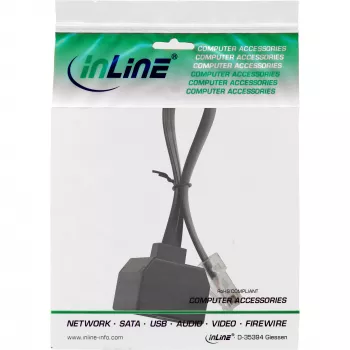 InLine ISDN-splitter 1 -> 2, 1x RJ45 M / 2x RJ45 F, (8P8C), zonder weerstanden
