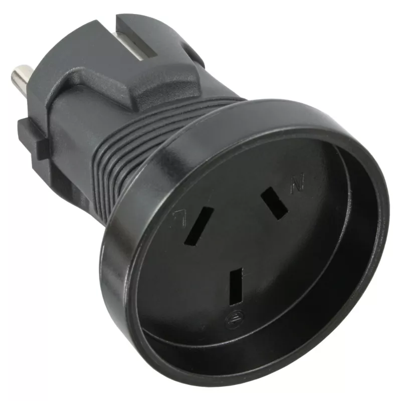 InLine reisadapter type F naar I Duits naar Australië + Nieuw-Zeeland