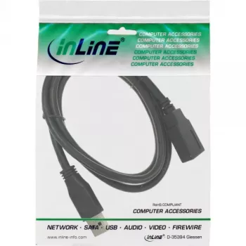 InLine USB 3.2 Gen.1 Verlengkabel, USB-A male / female, zwart, 1,5 m (35615)