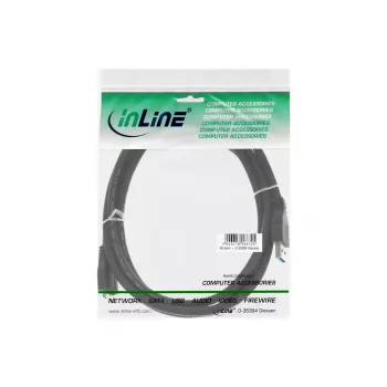 InLine USB 3.2 Gen.1 Kabel, USB-A naar Micro-USB B, 5 m, zwart (35450)