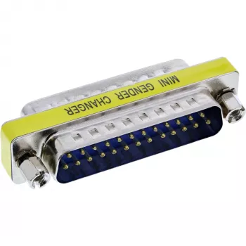 InLine mini-adapter 25-polig Sub-D stekker naar stekker