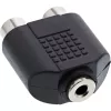 Audio-adapter 3,5 mm bus, female stereo / 2x cinch, female InLine 99346
