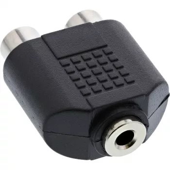 Audio-adapter 3,5 mm bus, female stereo / 2x cinch, female InLine 99346