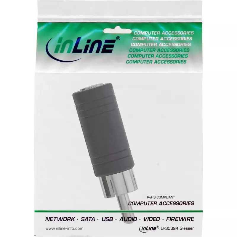 InLine audio-adapter cinch-stekker / 3,5 mm mono bus 99325