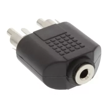 Audio-adapter 3,5 mm jack bus stereo / 2x cinch stekker InLine 99343