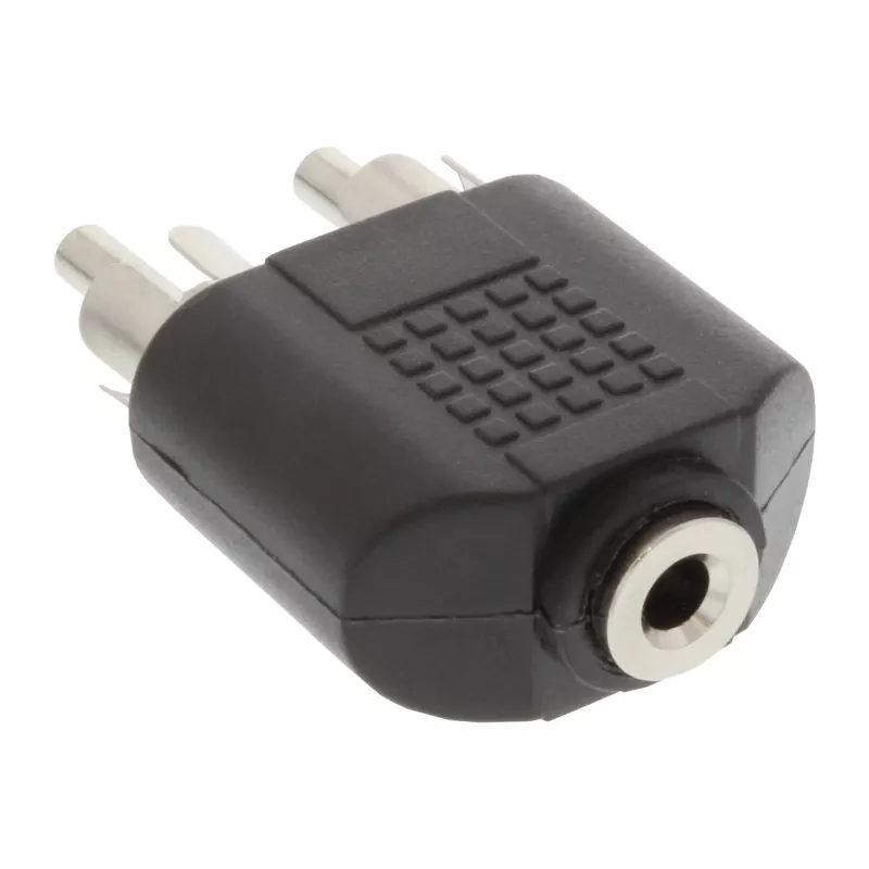 Audio-adapter 3,5 mm jack bus stereo / 2x cinch stekker InLine 99343